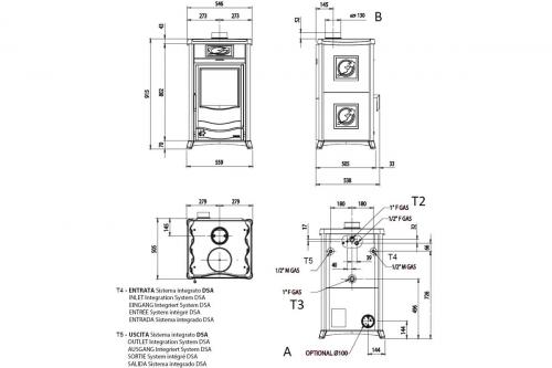 stove TermoRossella Majolica from La Nordica